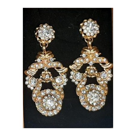 Pendientes Huertana Oro Cristal 900004