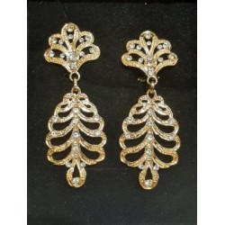 Pendientes Huertana Oro Cristal 900006