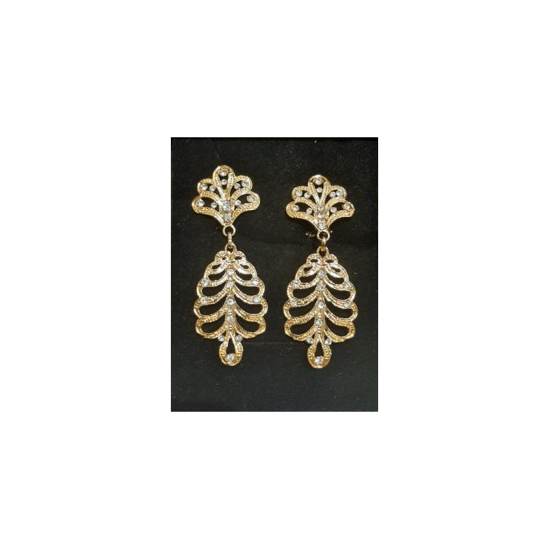 Pendientes Huertana Oro Cristal 900006