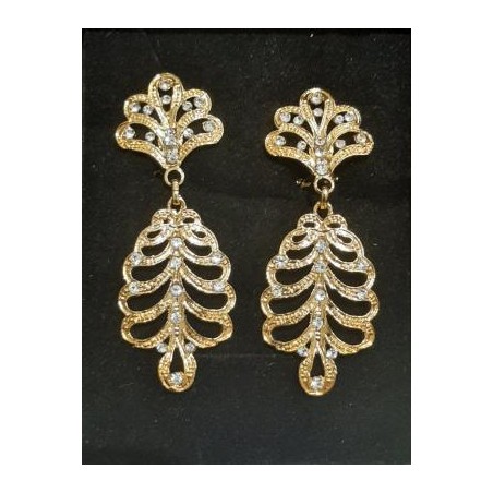 Pendientes Huertana Oro Cristal 900006