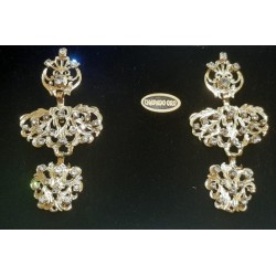 Pendientes Huertana Oro Cristal 900007