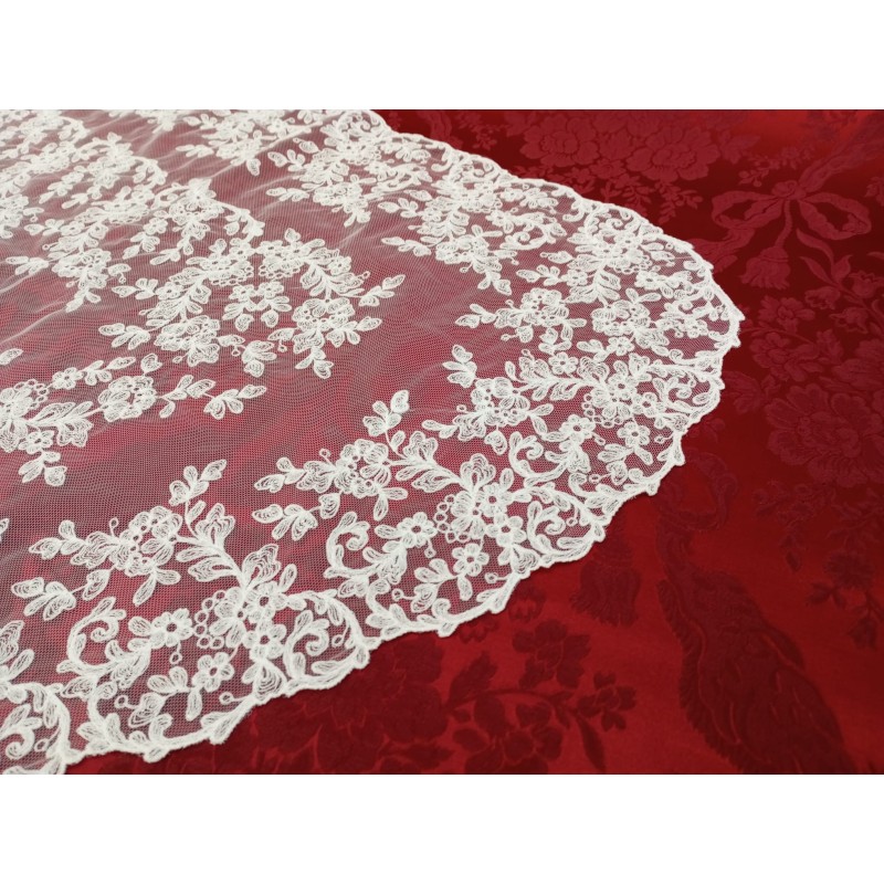 Mantilla ML Blanca Tul Cristal Mediana 9219